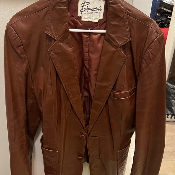 Brown Leather Jacket by - Picture 1 of 3